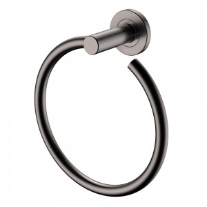 Kaya Hand Towel Ring, Gun Metal